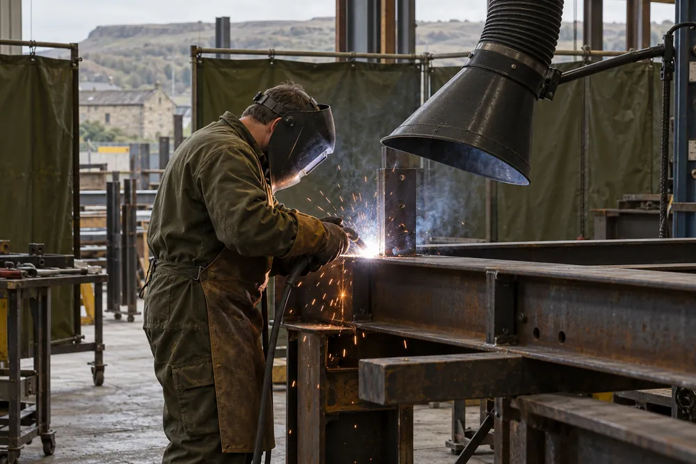 Welding & Fabrication detail in a commercial setting