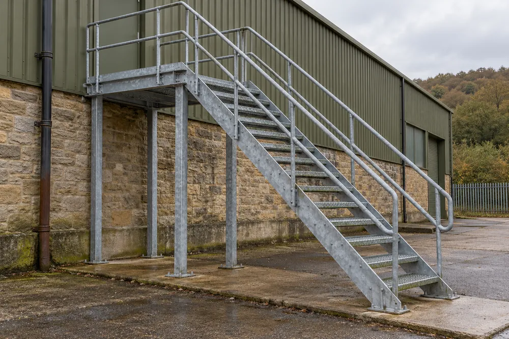 Steel Stairs & Balustrades detail in a commercial setting