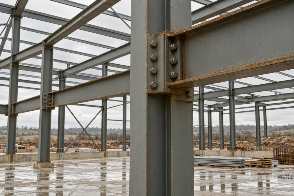Structural Steel detail in a commercial setting